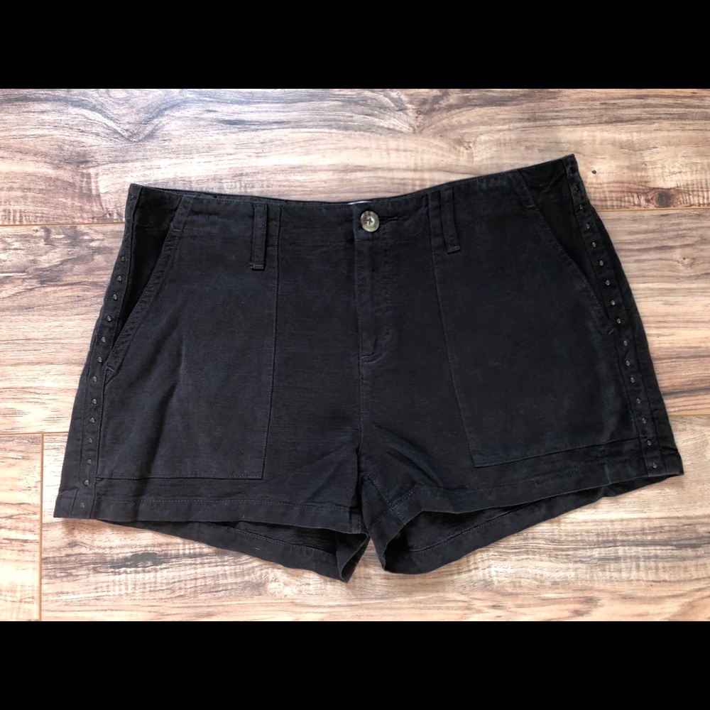 Joie Wilama Black Linen Shorts Size 8
